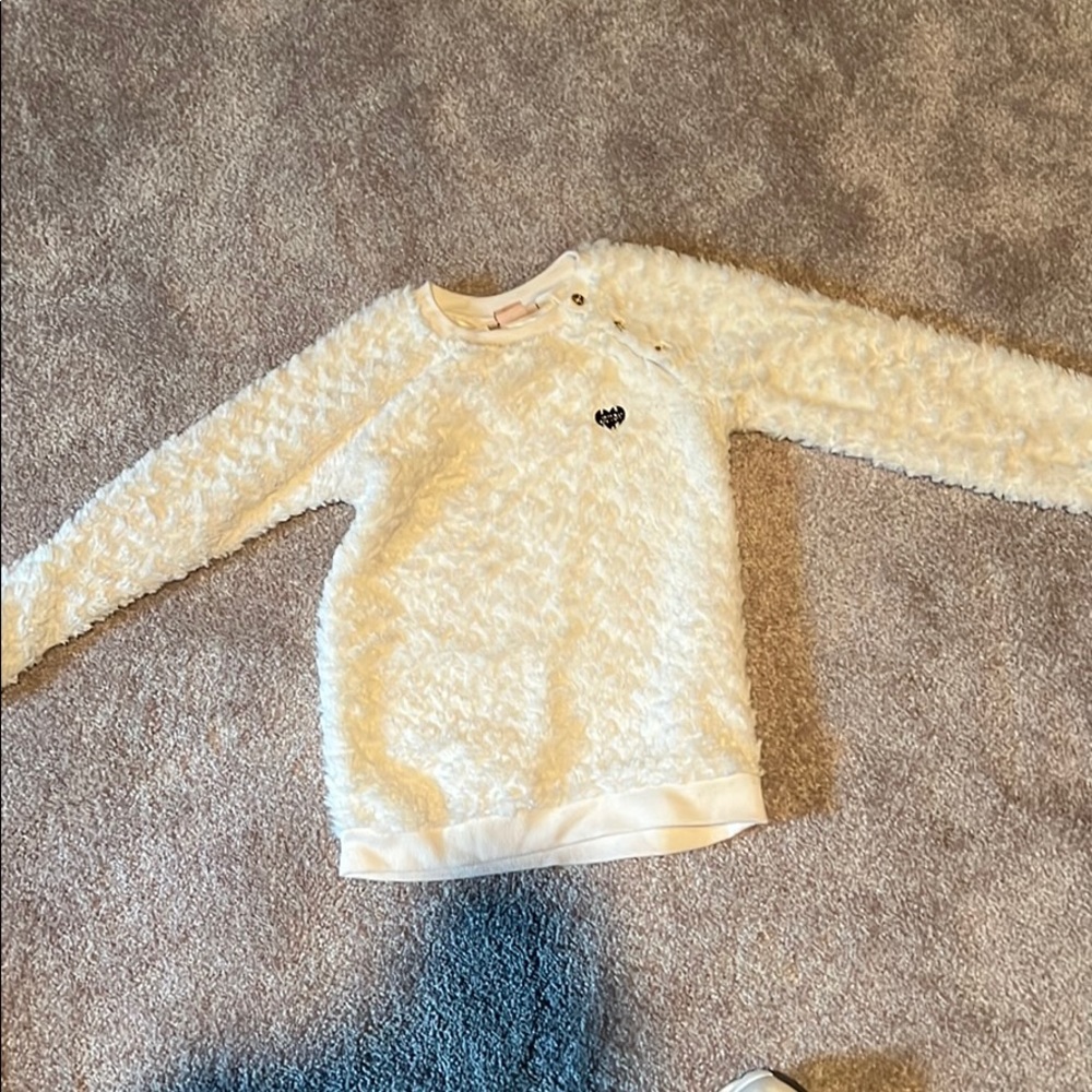 Juicy couture kids fur crew neck- size 7